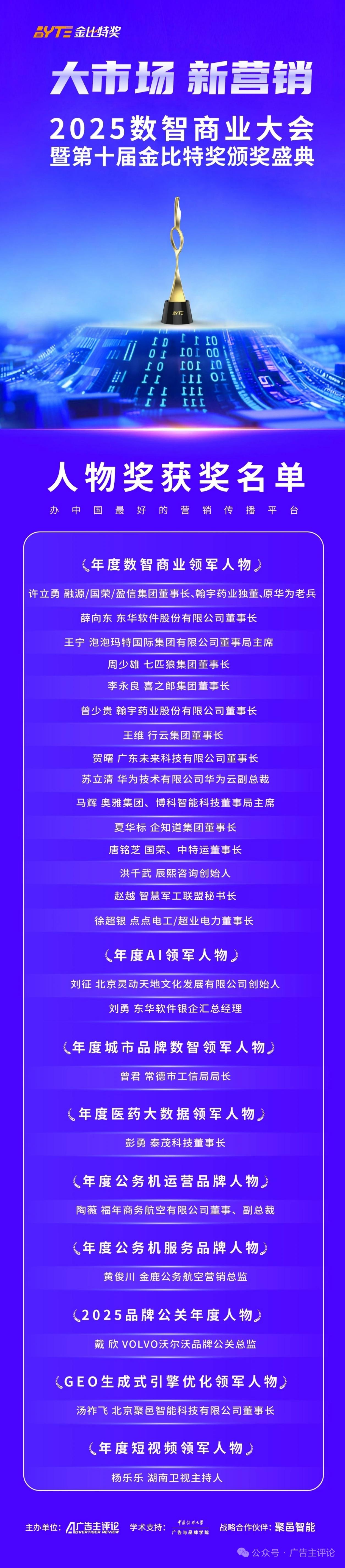 中特运唐铭芝荣膺2025年度数智商业领军人物金比特奖_中华网