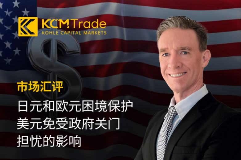 KCMTrade分析师Tim汇评：日元和欧元困境保护美元免受政府关门担忧的影响