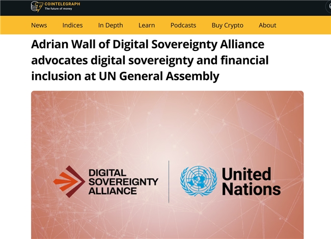 波场TRON支持的数字主权联盟登上联合国舞台，聚焦主权与可持续发展议题