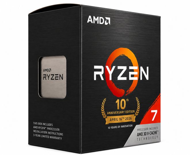 AMD锐龙7 5800X3D处理器AM4十周年纪念版现身印度电商