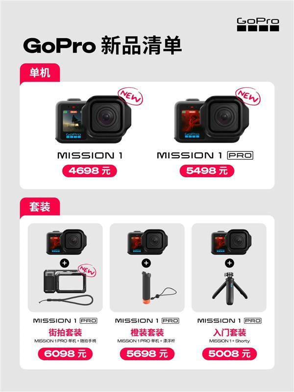 GoPro 618上线：1英寸新机开售+老款狂降1300元