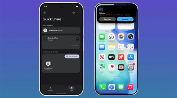 安卓iOS正式互通：小米、vivo、三星等支持与iPhone隔空投送