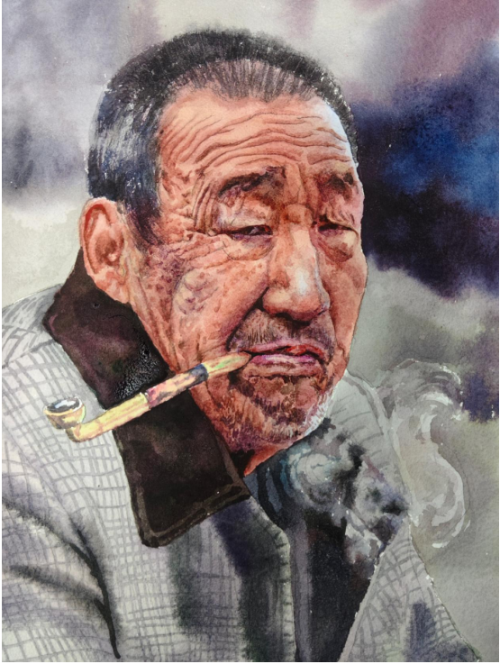朱灵歌水彩肖像系列《人间烟火》： 用水彩定格平凡生命的温度_中华网