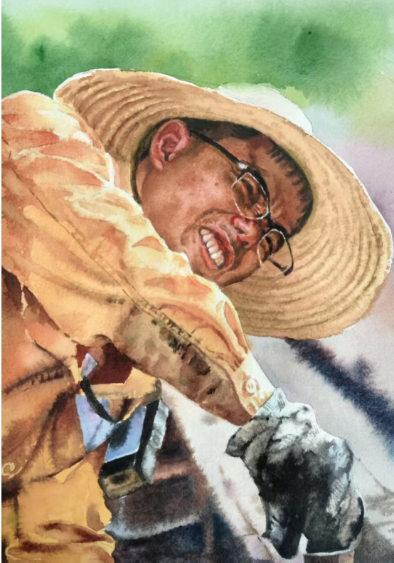 朱灵歌水彩肖像系列《人间烟火》： 用水彩定格平凡生命的温度_中华网