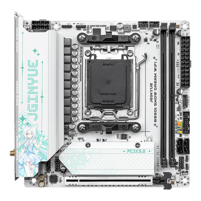 精粤宣布B850I SNOW DREAM WIFI主板：提供OCuLink接口