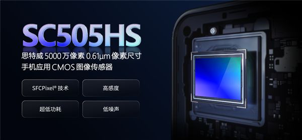 国产手机CMOS思特威SC505HS发布：功耗降低18% 拍视频更省电