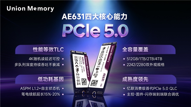 忆联Gen5 QLC AE631即将面市：性能看齐TLC，唤醒本地AI算力