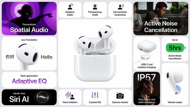 AirPods 5支持主动降噪,国行999元起