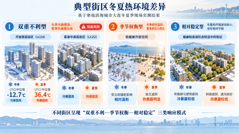 大连理工大学郭飞教授团队揭示寒地滨海城市冬夏热环境空间差异
